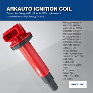 Arkauto คอยล์จุดระเบิดพลังงานสูงสีแดง90919-02240 90919-02265 UF316 90919-T2003สำหรับ Toyota Prius Yaris Scion 1.3 <span class=keywords><strong>1.5</strong></span> 2NZ 1NZ - Product Image 3