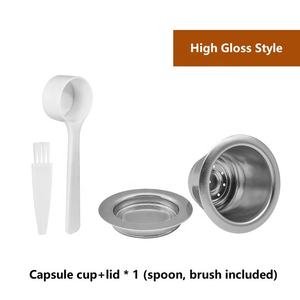 Cafetière en acier inoxydable, capsule à café pour <span class=keywords><strong>Nespresso</strong></span>, réutilisable, rechargeable, filtre à crème réutilisable, dosettes - Product Image 4