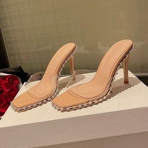 Sandales pour femmes, talons aiguilles sexy en PVC, sandales à talons pour femmes - Product Image 4