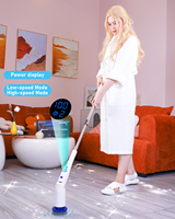 7-en-1 multifonctionnel sans fil électrique brosse de nettoyage en plastique cuisine salle de bain fenêtre épurateur baignoire poche éponge rotative