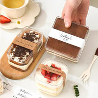 Conteneur Transparent en Gros pour Tiramisu, Boîte à Tiramisu pour Gâteau Mousse et Rangement Alimentaire, Présentoir à Gâteaux