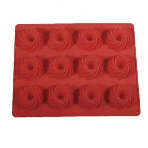 Cookie Silicone Cake Mold <b>Baking</b> Tools DIY Whirlwind Shape Dessert Chocolate Mold Oven Safe - Product Image 5