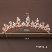 Bijoux mariage cheveux accessoires strass cristal fleur diadème femmes anniversaire couronne décoration