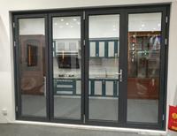 Portes pliantes extérieures modernes en aluminium étanches avec finition de surface pour maisons, hôtels et cours - Systèmes pliants