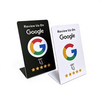 Expositor de PVC con Logotipo Personalizado de Alta Calidad para Reseñas de Google, con NFC, para Cafeterías, Tiendas, Hoteles y Recepciones
