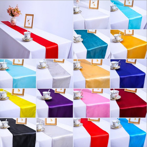 Décorations de restaurant à ruban bleu royal Chemin de table en satin 12x108 pouces pour banquet de mariage Banquet d'anniversaire - Product Image 4
