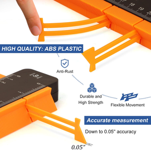 Gabarit <span class=keywords><strong>de</strong></span> contour multifonctionnel Imbot Industrial OEM/ODM, 10 pouces, en ABS, pour le travail du bois, les revêtements <span class=keywords><strong>de</strong></span> sol et le bricolage - Product Image 5