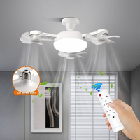 Plafonnier LED moderne et créatif 50-60W avec ventilateur silencieux à télécommande, décoration intérieure