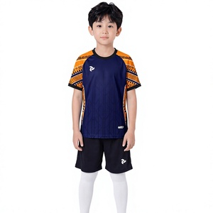 Ensemble de maillots de football personnalisés pour enfants de qualité supérieure, directement de l'usine, SC02, séchage rapide, respirant, transfert thermique, uniforme d'équipe pour jeunes, 100% polyester - Product Image 1