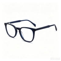 Lunettes optiques classiques rondes anti-lumière bleue en acétate de qualité supérieure, tendance TikTok, unisexes, élégantes