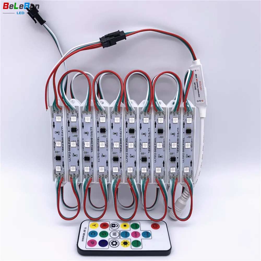 야외 방수 슈퍼 밝은 5050RGB WS2811 ic 3LEDS SMD 픽셀 led 모듈 빛 3D 편지 상점 표지판 상점 창