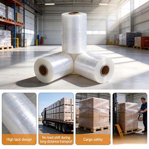 <span class=keywords><strong>Film</strong></span> étirable en plastique PE, rouleau jumbo, <span class=keywords><strong>film</strong></span> étirable de qualité supérieure pour l'emballage de palettes légères et de boîtes de déménagement - Product Image 2