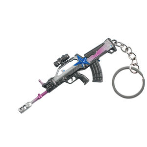 Portachiavi Mini Pistola Delta Force HawkOps 9CM in Lega di Zinco, Ciondolo in Metallo QBZ95-1 Iron Will, Decorazione Figurina - Product Image 1