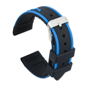 Correa de silicona para <span class=keywords><strong>reloj</strong></span> deportivo, resistente al agua, 20mm, 22mm, 24mm - Product Image 4