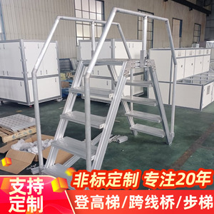 <b>Aluminum</b> Profile <b>Work</b> <b>Platform</b> With Stairs 500kg Load Industrial Use Customizable Size - Product Image 5