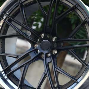 HTOR <span class=keywords><strong>EVO</strong></span>-5 16-24 pollici 2 pezzi forgiato 5x112/114.3 labbro lucido nero/argento nuovo per M2/M3/M4/F80/G80/350Z/C43 - Product Image 4