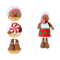 Pfefferminz-Lollipop Lebkuchenmann Koch Frau 30 Zoll Verstellbares Plüsch-Ornament für Bäckerei-Schaufenster Feiertagsparty Großhandelsangebot