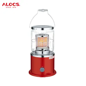 Alocs軽量ポータブルステンレススチールオイルヒーターガラスバーナー灯油ストーブヒーター、ストーブバッグ付き屋内キャンプ用