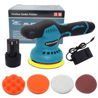 Polisseuse électrique portative pour voiture, à vitesse variable, pour surfaces rondes, machine à cirer 21V sans fil, lithium-ion, 380W, roue de 125mm