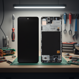 Pantalla táctil LCD para Samsung Galaxy A51 A515 con marco OLED negro - Product Image 3