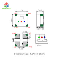 Завод-изготовитель OEM: Адресуемые RGB LED-светодиоды 1515 со встроенной микросхемой, ультрамалые 1.5x1.5мм, умные пиксельные SMD-чипы, сертифицированный производитель по IATF 16949