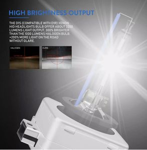 Nuevas <span class=keywords><strong>Bombillas</strong></span> de Xenón HID Súper Brillantes de 35W, 6000K, 8000 Lúmenes para Faros Delanteros de Automóviles D1S/D2S/D3S/D4S/D5S/D8S - Product Image 3