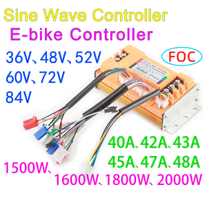 Contrôleur intelligent silencieux à onde sinusoïdale 1500W 2000W pour moteur vectoriel de tricycle électrique à deux roues avec faisceau de câblage - Product Image 4