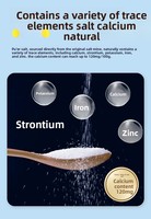 Sel de calcium écologique non iodé, raffiné, de qualité alimentaire, minéraux primaires naturels, sans agent antiagglomérant ajouté, 100 % pur