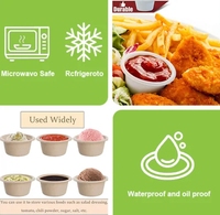 Gobelets personnalisés biodégradables en bagasse de canne à sucre de 4 oz, petits gobelets en papier pour café, crème glacée, sauces, traiteur et événements
