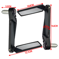 Accessoires de modification de moto, couvercle rabattable en alliage d'aluminium CNC, ensemble de poignées rotatives, miroir pouvant pivoter à 360° °   Rétroviseur