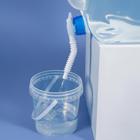 Seau en plastique HDPE transparent de 10 litres avec couvercle et poignée pour le stockage du whisky, de la vodka, de la soda, de l'eau minérale, de la bière, du champagne, surface anti-UV
