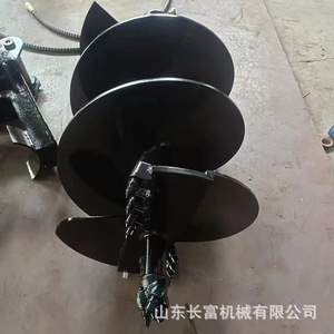 Earth <b>Auger</b> Yellow Hydraulic <b>Drill</b> Bit For Foundation Drilling Tree Hole Lighting Pole Installation - Product Image 4
