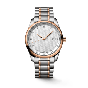 Montre mécanique automatique à index diamantés bicolores avec bracelet en acier inoxydable pour homme Longinesing - Product Image 1