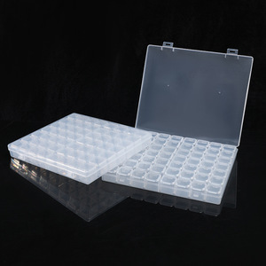 Transparent Nail Art Storage Box 56 Compartments Individually Openable Lids Jewelry Organizer Case - Product Image 3