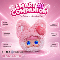 Compagnon IA intelligent avec fourrure rose moelleuse, certifié CE, intégration ChatGPT, réglable, unisexe, pour fêtes, vente en gros