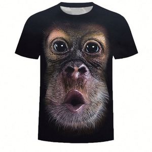 Men's Casual <b>T</b>-Shirt with 3D Digital Printing Short Sleeve Monkey Orangutan Pattern <b>T</b> Shirts - Product Image 5