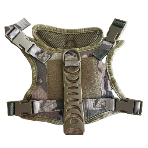 Tactical Dog Harness Adjustable Puppy Pet Vest Harness Leash Outdoor Training Cat Harness Vest  with Rubber Handle