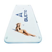 Station d'accueil gonflable flottante en Pvc de 15cm d'épaisseur, plate-forme d'île, tapis d'eau, station d'accueil gonflable populaire