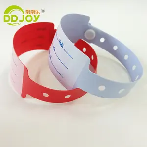 High Quality Bracelet Waterproof Disposable Medical Plastic Hospital Adult Wristband