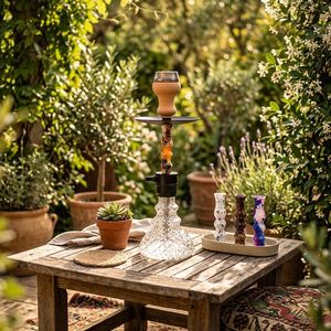 Ensemble de chicha décoratif en verre acrylique, pipe à eau multicolore, kit de fumage pour bar, café, usage domestique - Product Image 5