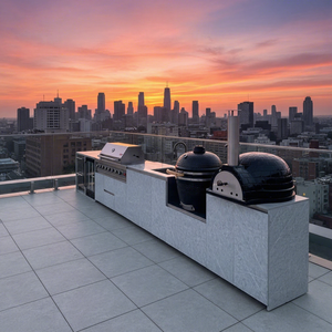 JOYEDA Évier de cuisine extérieur avec accessoires pour armoires, roues <span class=keywords><strong>Kamado</strong></span>, porte de tente et <span class=keywords><strong>barbecue</strong></span> Philippines - Product Image 5