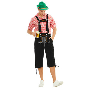 Disfraz de Lederhosen para hombre con sombrero y camisa para el Oktoberfest, traje para fiesta de cerveza, talla M L XL - Product Image 5