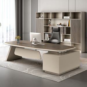 Escritorio Moderno de Lujo Elegante de Madera Estación de Trabajo Muebles de Oficina Diseño para Jefe Gran Escritorio Ejecutivo - Product Image 3