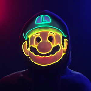 <span class=keywords><strong>Masque</strong></span> de fête d'Halloween en plastique LED <span class=keywords><strong>Super</strong></span> <span class=keywords><strong>Mario</strong></span> avec lumières LED pour costume de mascarade - Product Image 5