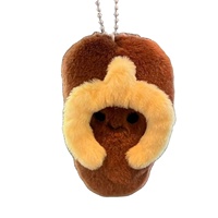 ODM Pendentif Porte-clés Décoratif en Peluche, Forme Claquettes Squeaky Slippers, Rembourrage Coton PP, Jouet Anti-stress, Cadeau