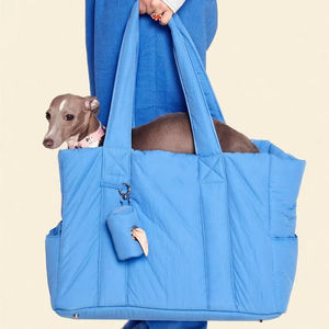 Özelleştirilmiş lüks kabarık evcil hayvan taşıyıcı seyahat Tote güvenlik kanca ve depolama cepler ile hafif naylon köpek kedi taşıyıcı - Product Image 1