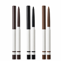 Crayon Eyeliner 2-en-1 avec tampon et pointe liner, pour un look œil de chat facile, waterproof, anti-bavures et longue tenue