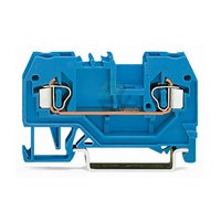 Wagos 280-904, bornier traversant à 2 conducteurs, adapté aux applications Ex I ; marquage central ; rail DIN 35x15 et 35x7.5 bleu