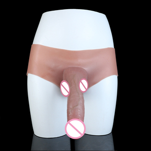 Wearable Hollow <b>Dildo</b> Male Penis Sleeve Enhance <b>Pants</b> 8.66 Inch Long Male Penis Enlarger Sheath Elastic Harness for Transgender - Product Image 2