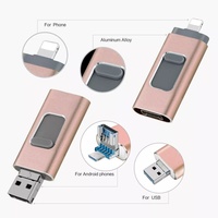 Unidad flash USB 3,0 de alta velocidad de 64GB de doble uso para computadora móvil y teléfono Compatible con Apple y Android